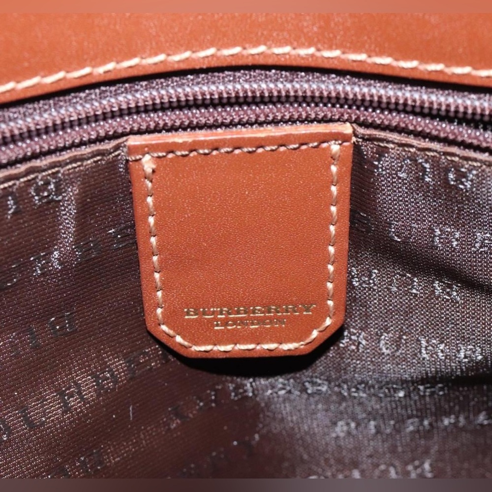 Burberry Plaid Tote Bag with Brown Handles - Picture 12 of 12